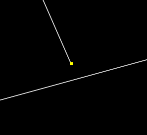 JOSM-ban nagyítva az útkereszteződést, a vonalak már nem találkoznak